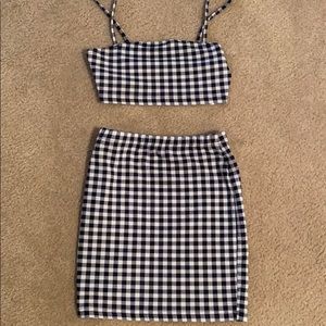 Shein crop and skirt set